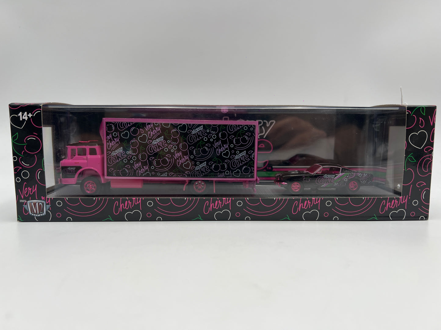 M2 Machines Haulers TW38 CHASE Cherry Coke 1966 Ford C-950 Truck & 1965 Mustang 2+2