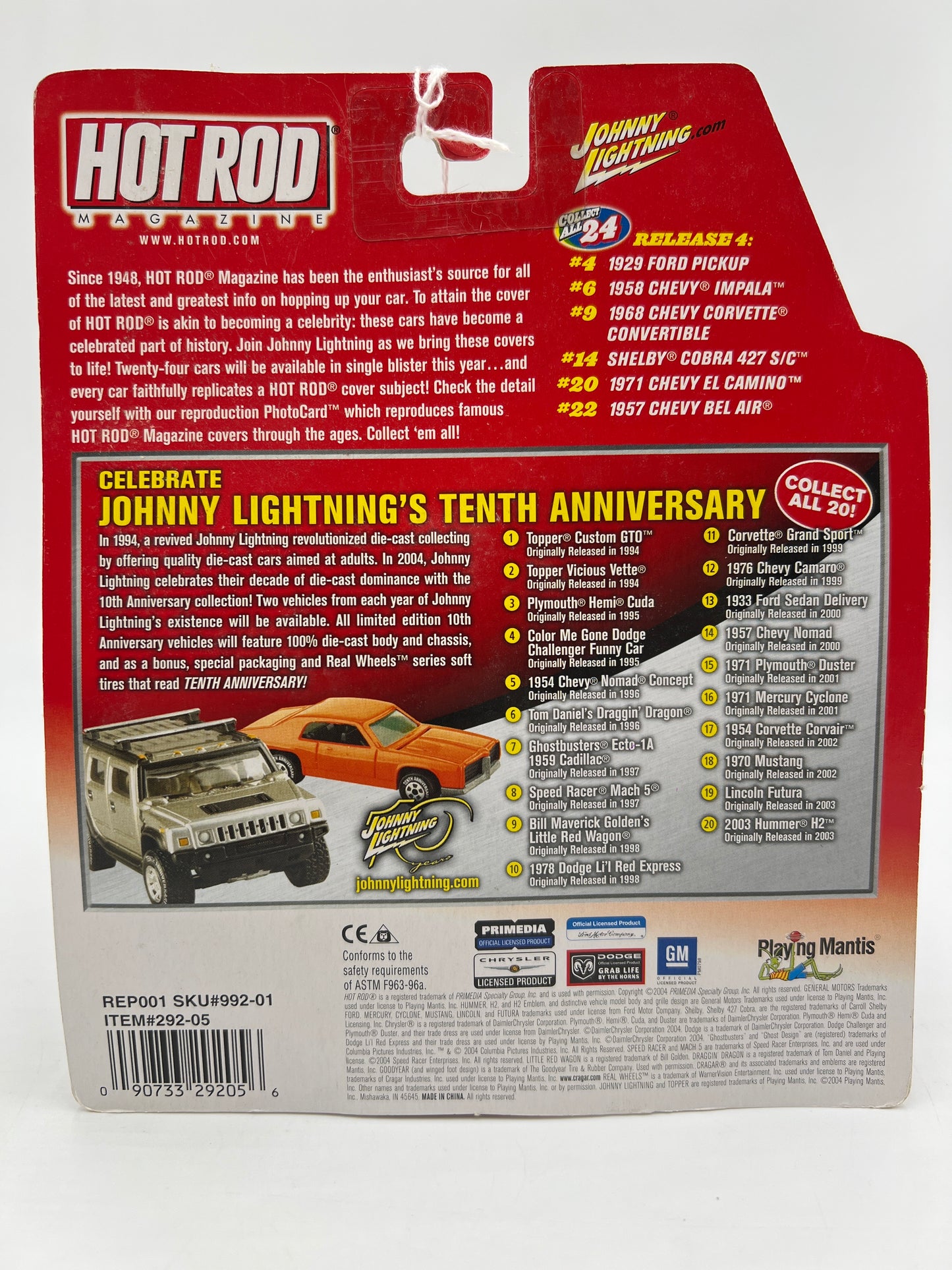 Johnny Lightning Hot Rod Magazine #4 1929 Ford Pickup Red 223F