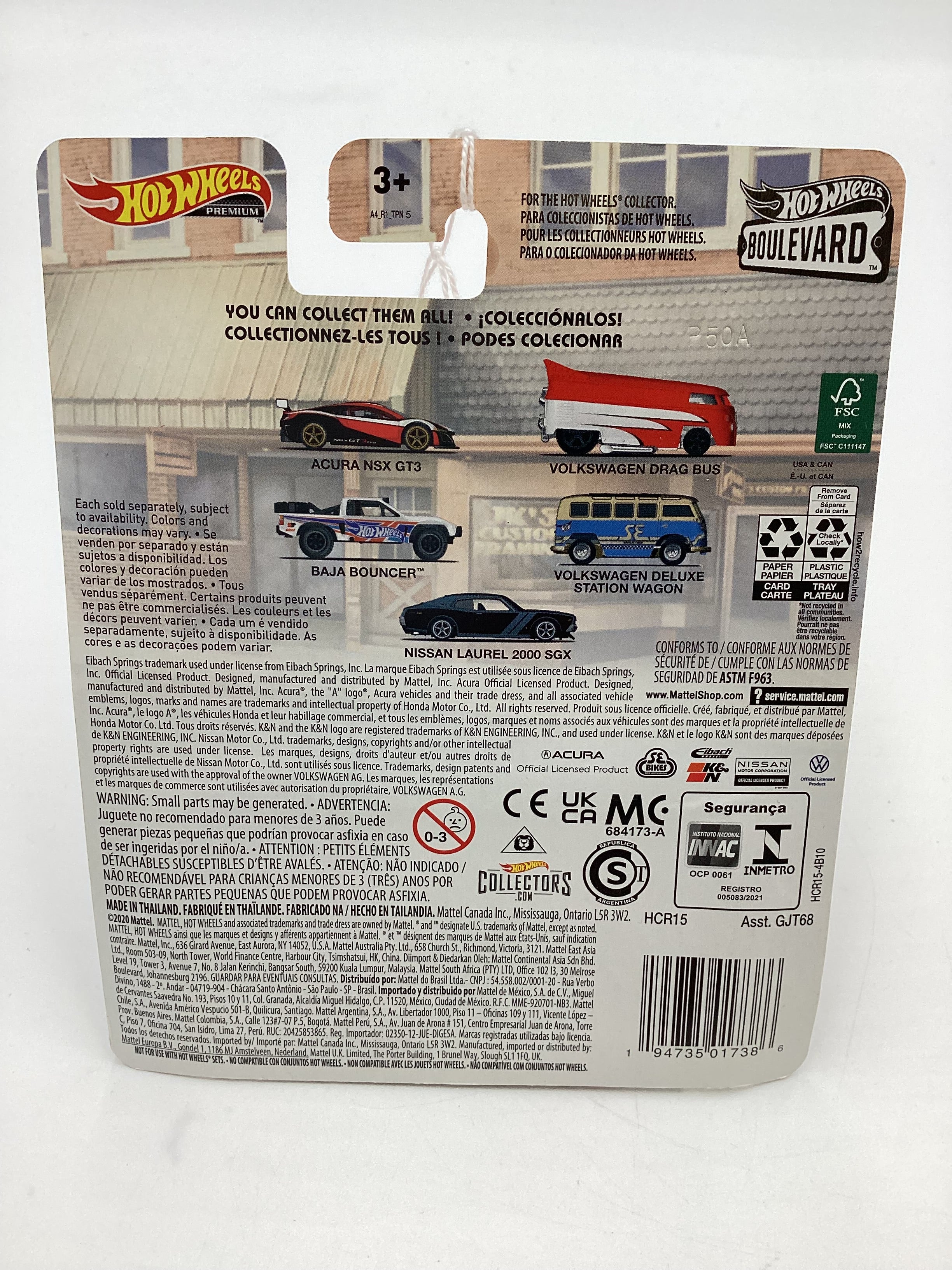Hot Wheels Boulevard #42 Volkswagen Drag Bus Red/White 265D