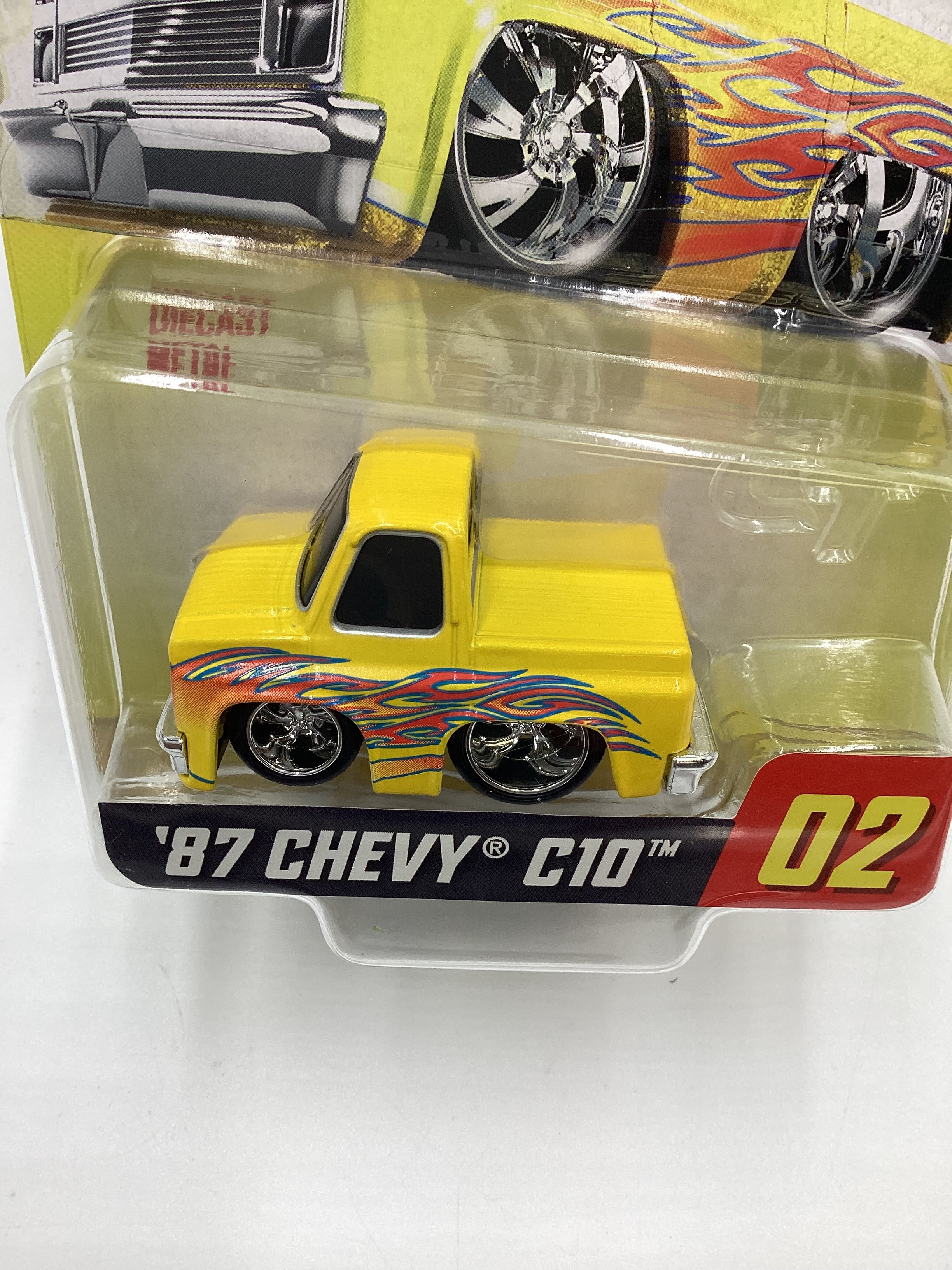 2024 Car Tuned Series 1 #02 87 Chevy C10 Yellow Walgreens