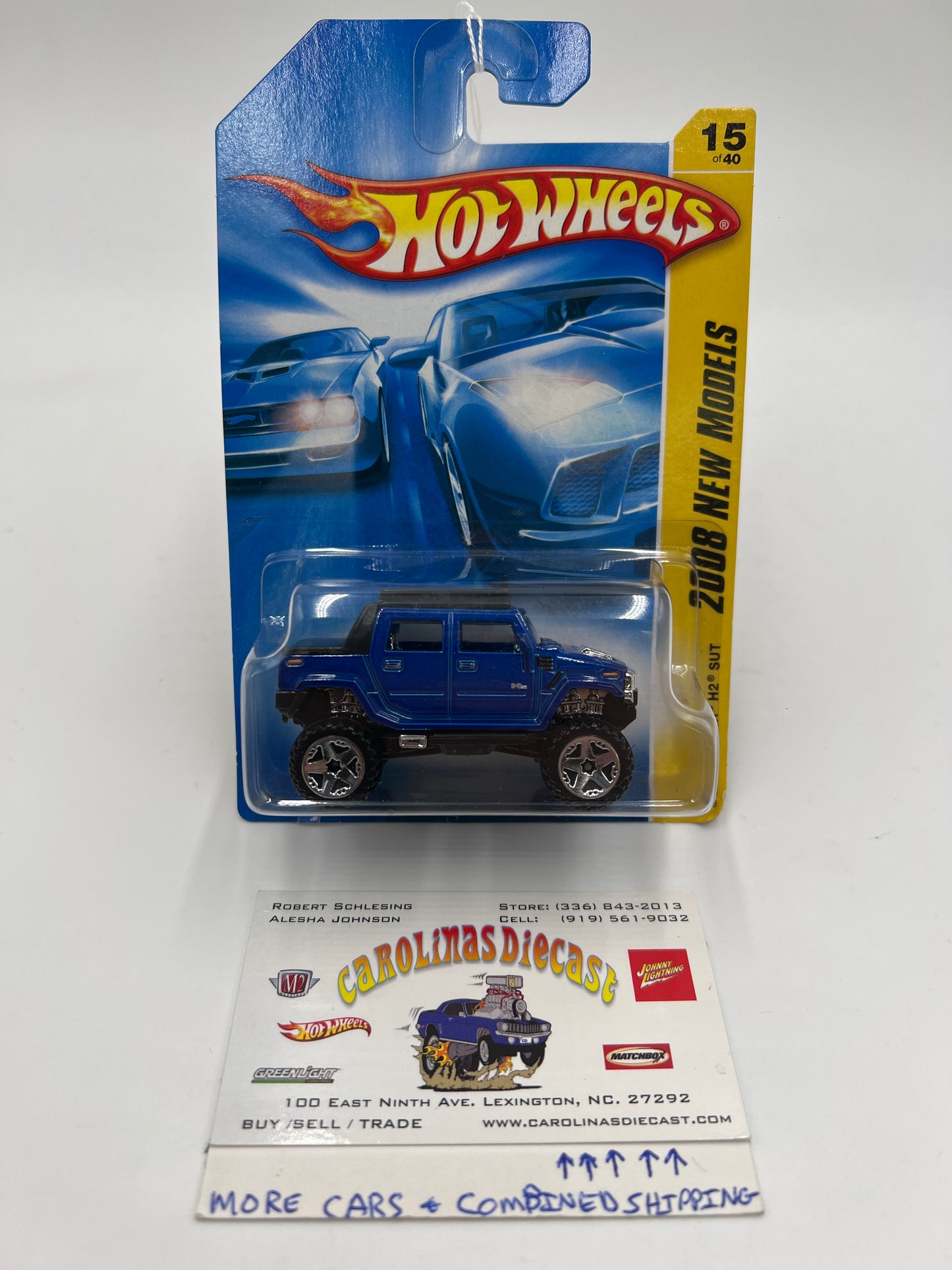 2008 Hot Wheels New Models #15 Hummer H2 SUT Blue 57H