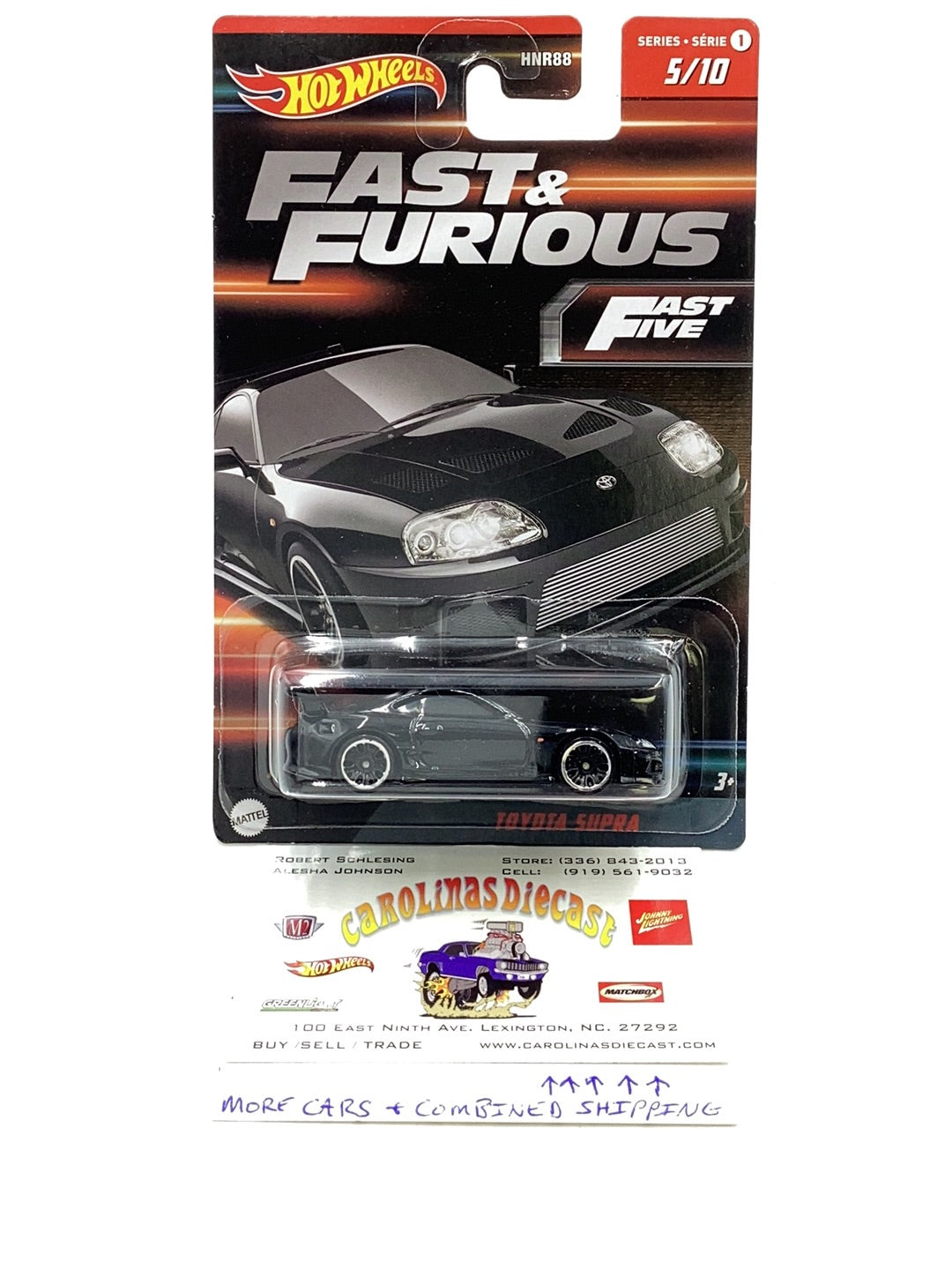 Hot Wheels Fast & Furious Series 1 #5 Toyota Supra with protector