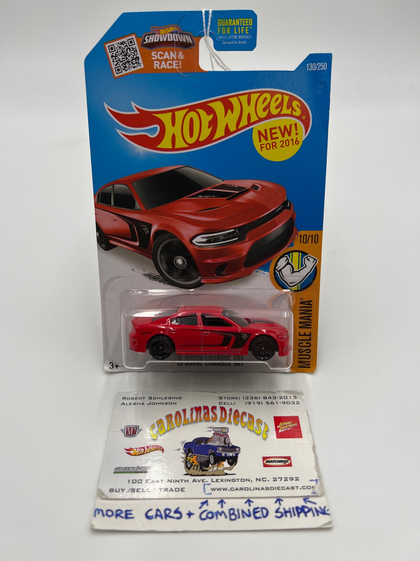 2016 Hot Wheels Muscle Mania #130 15 Dodge Charger SRT Red 46E