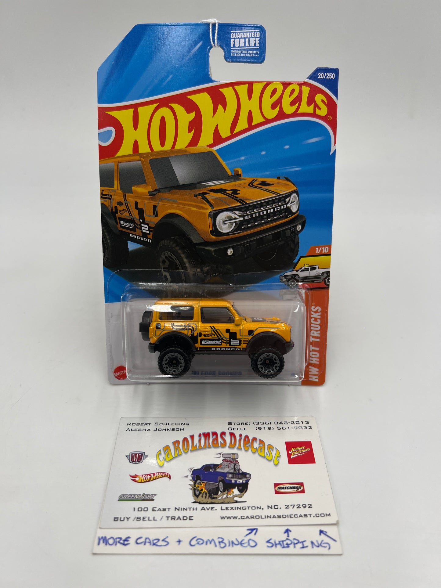 2025 Hot Wheels F Case HW Hot Trucks #20 21 Ford Bronco Yellow 23C