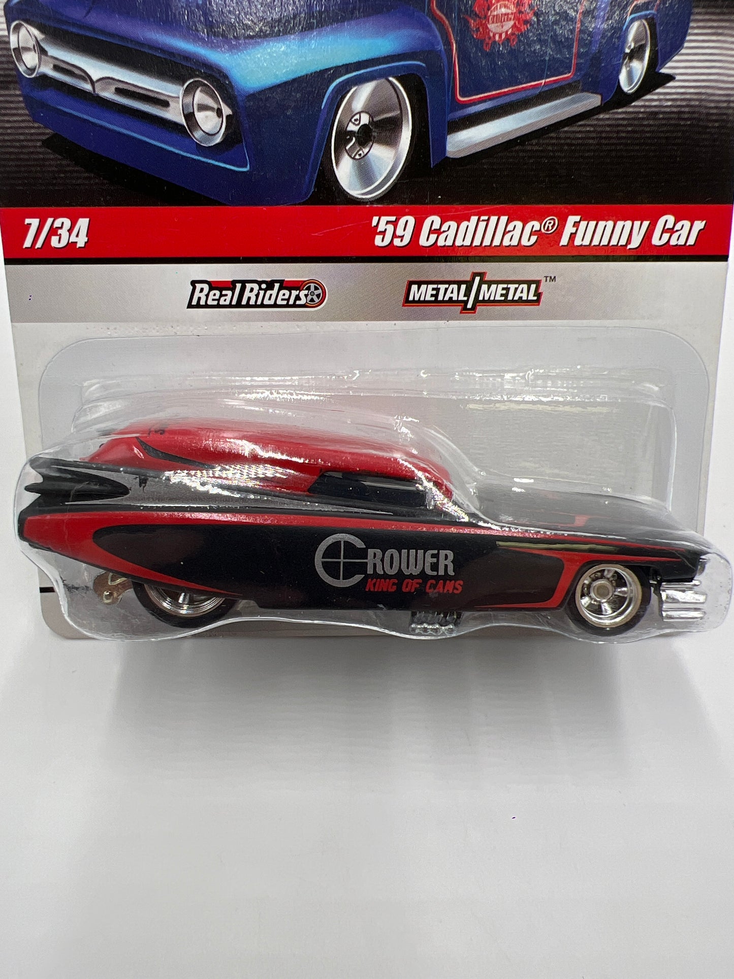 Hot Wheels Slick Rides #7 59 Cadillac Funny Car Crower Cams Black/Red 242A