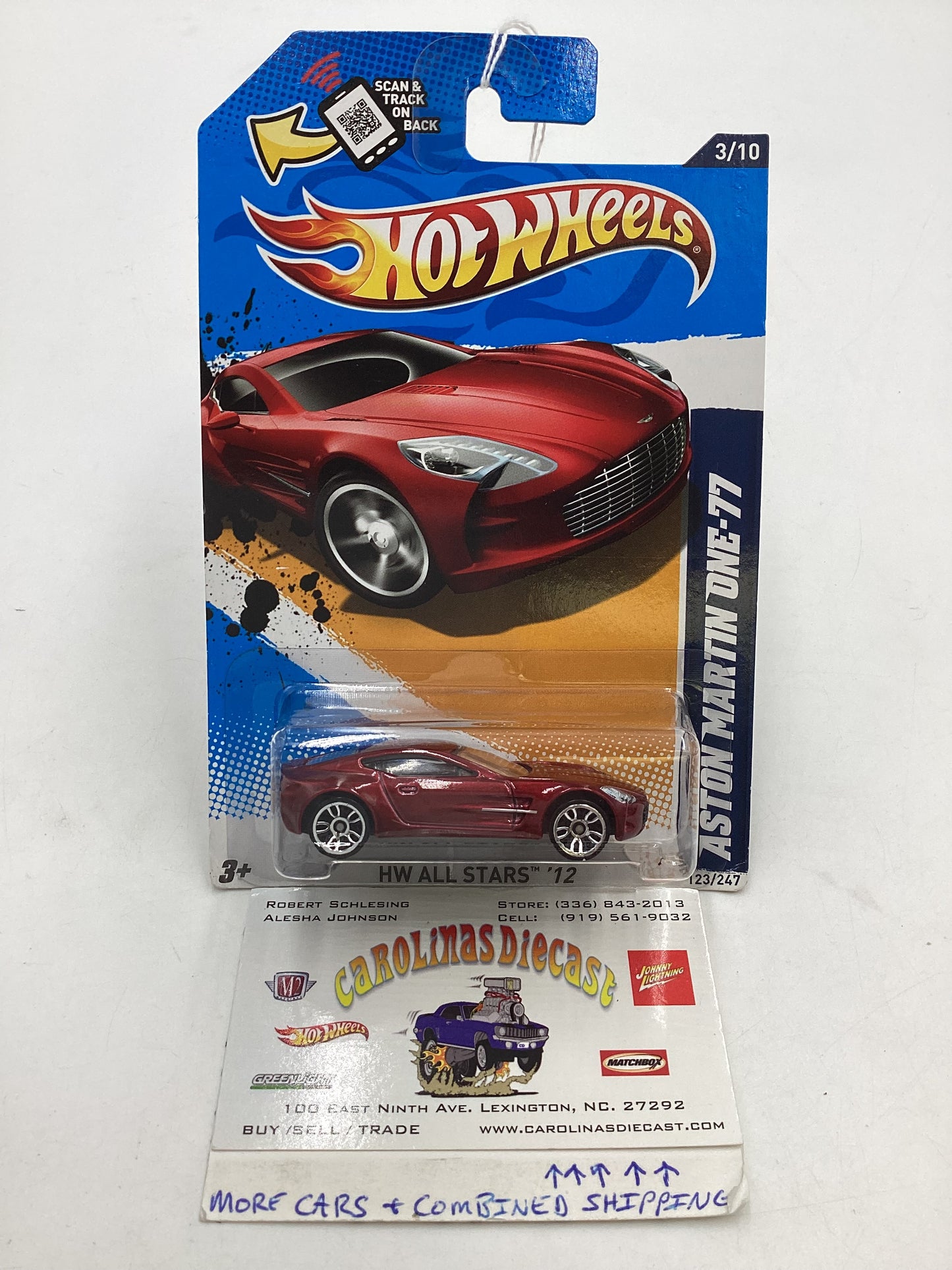 2012 Hot Wheels All Stars #123 Aston Martin One-77 Red 105B