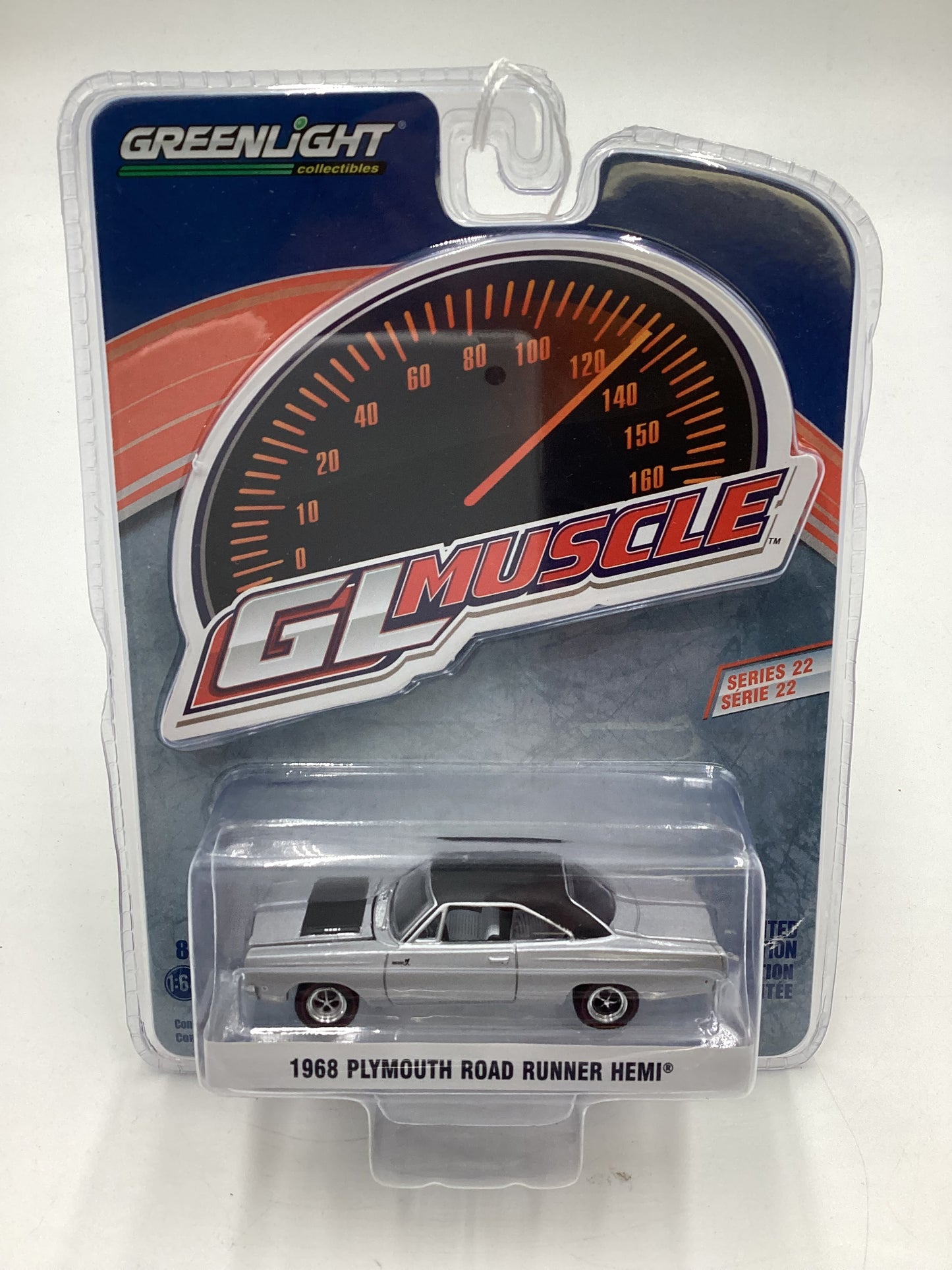 Greenlight GL Muscle Series Series 22 1968 Plymouth Road Runner Hemi Silver 178E