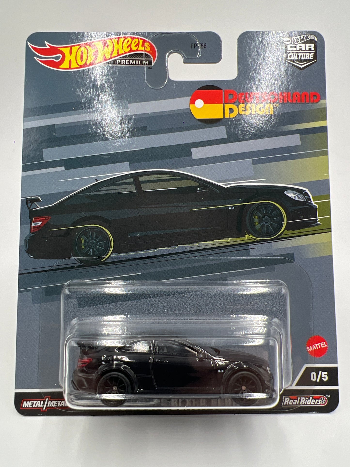 Hot Wheels Premium Car Culture Deutschland Design CHASE #0 12 Mercedes-Benz C63 AMG Coupe Black Series W/Protector