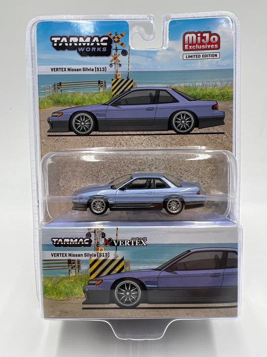 Tarmac Works Mijo Exclusives VERTEX Nissan Silvia S13 Blue/Gray