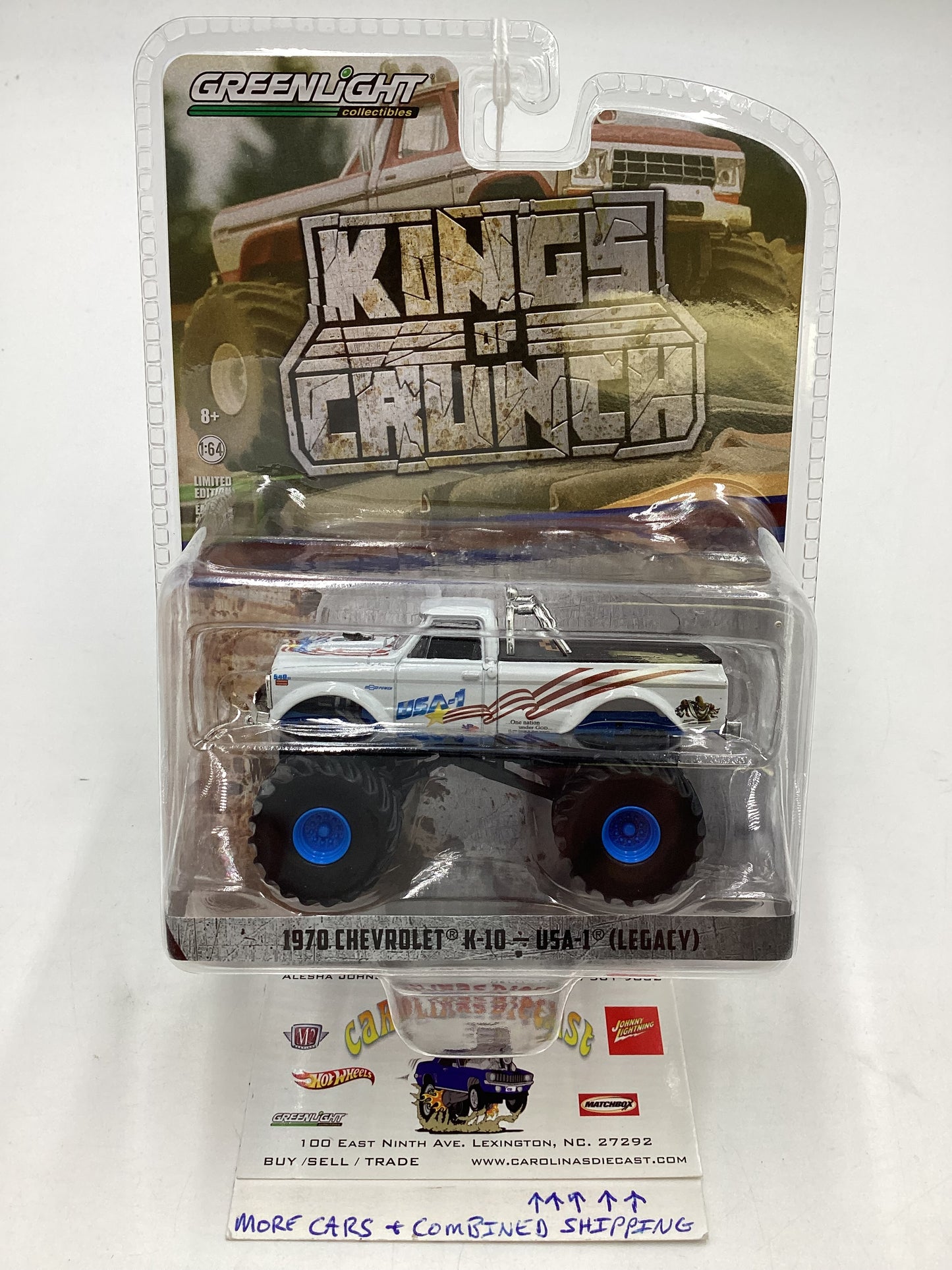 Greenlight Kings of Crunch 1970 Chevrolet K-10 USA-1 (Legacy) Walmart Chase