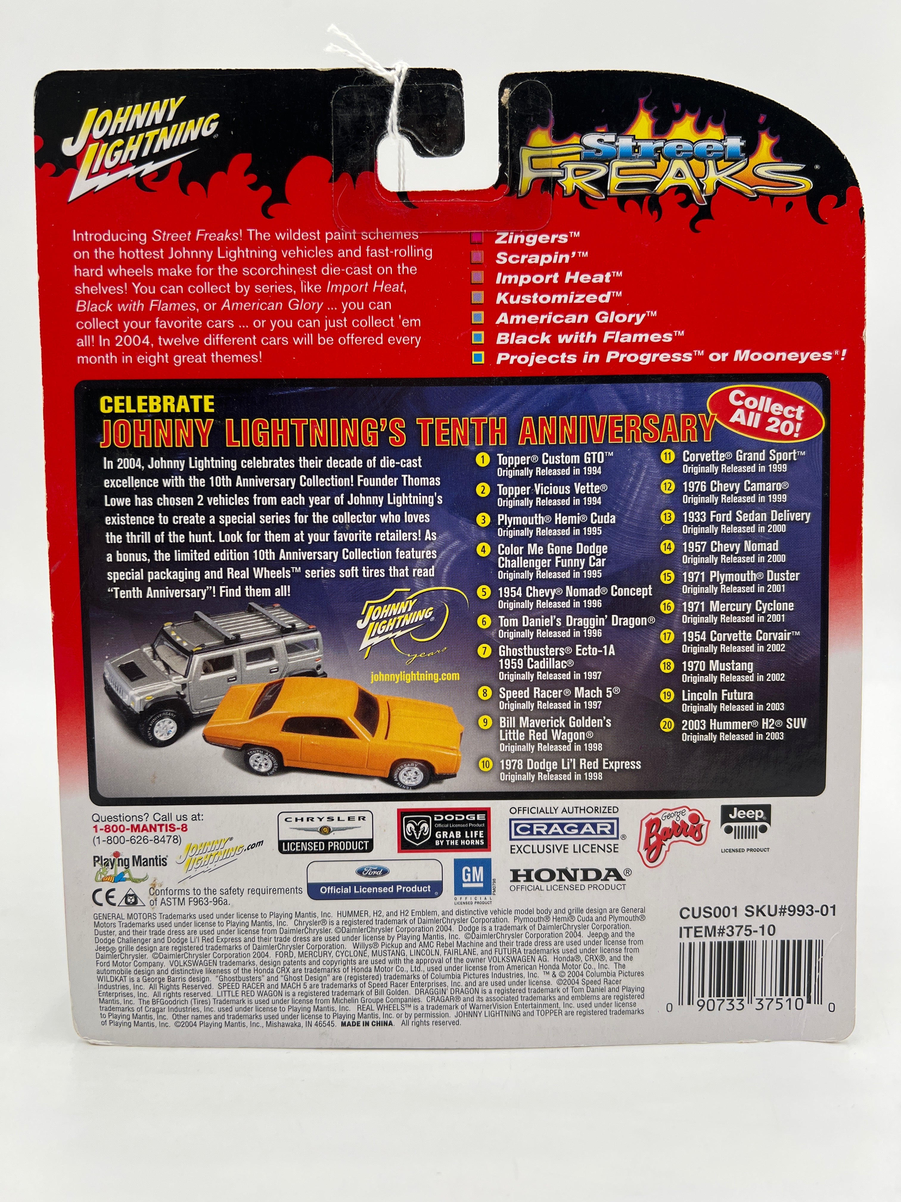 Johnny Lightning Street Freaks Import Heat #16 89 Honda CRX Silver