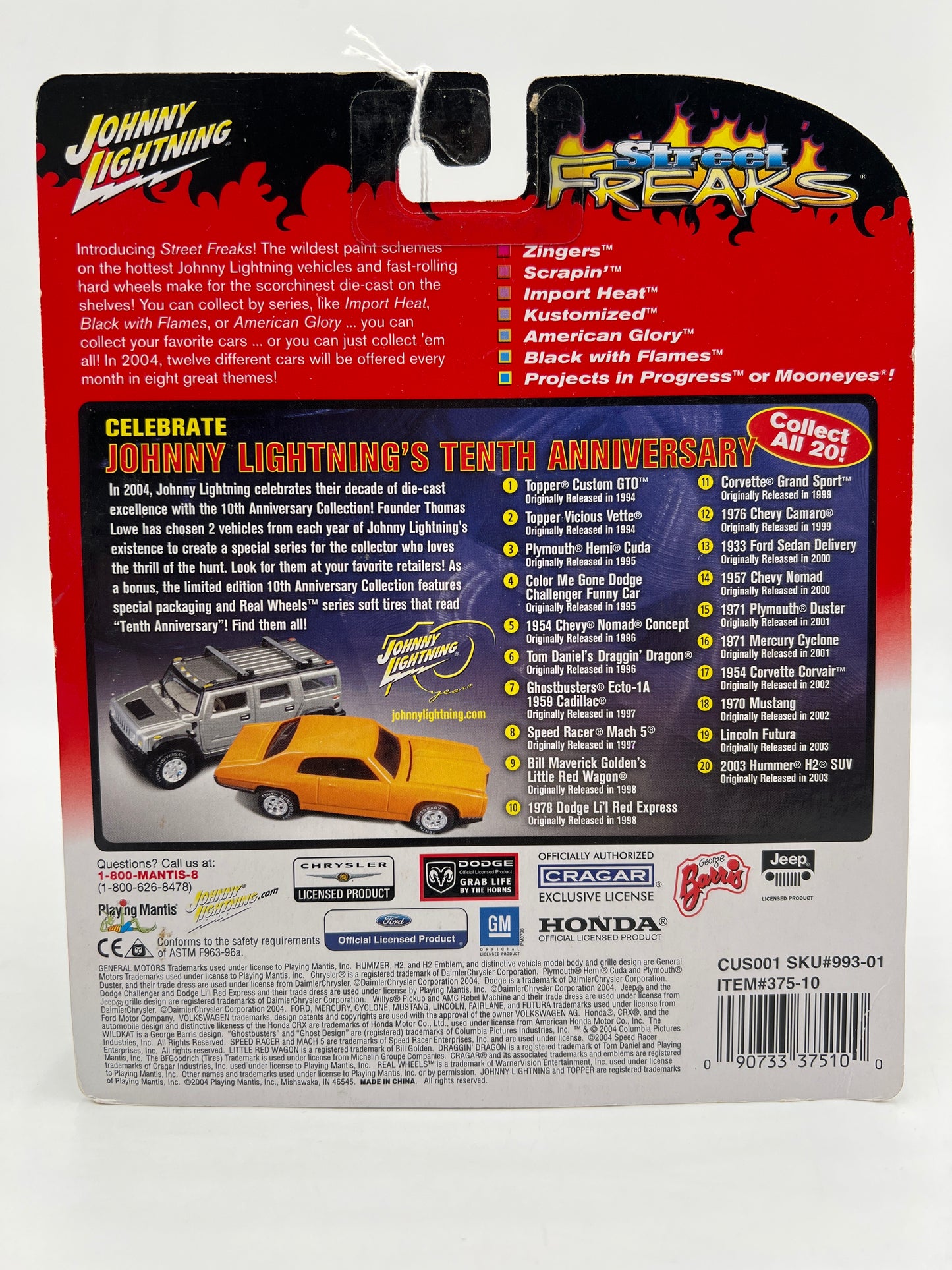 Johnny Lightning Street Freaks Import Heat #16 89 Honda CRX Silver