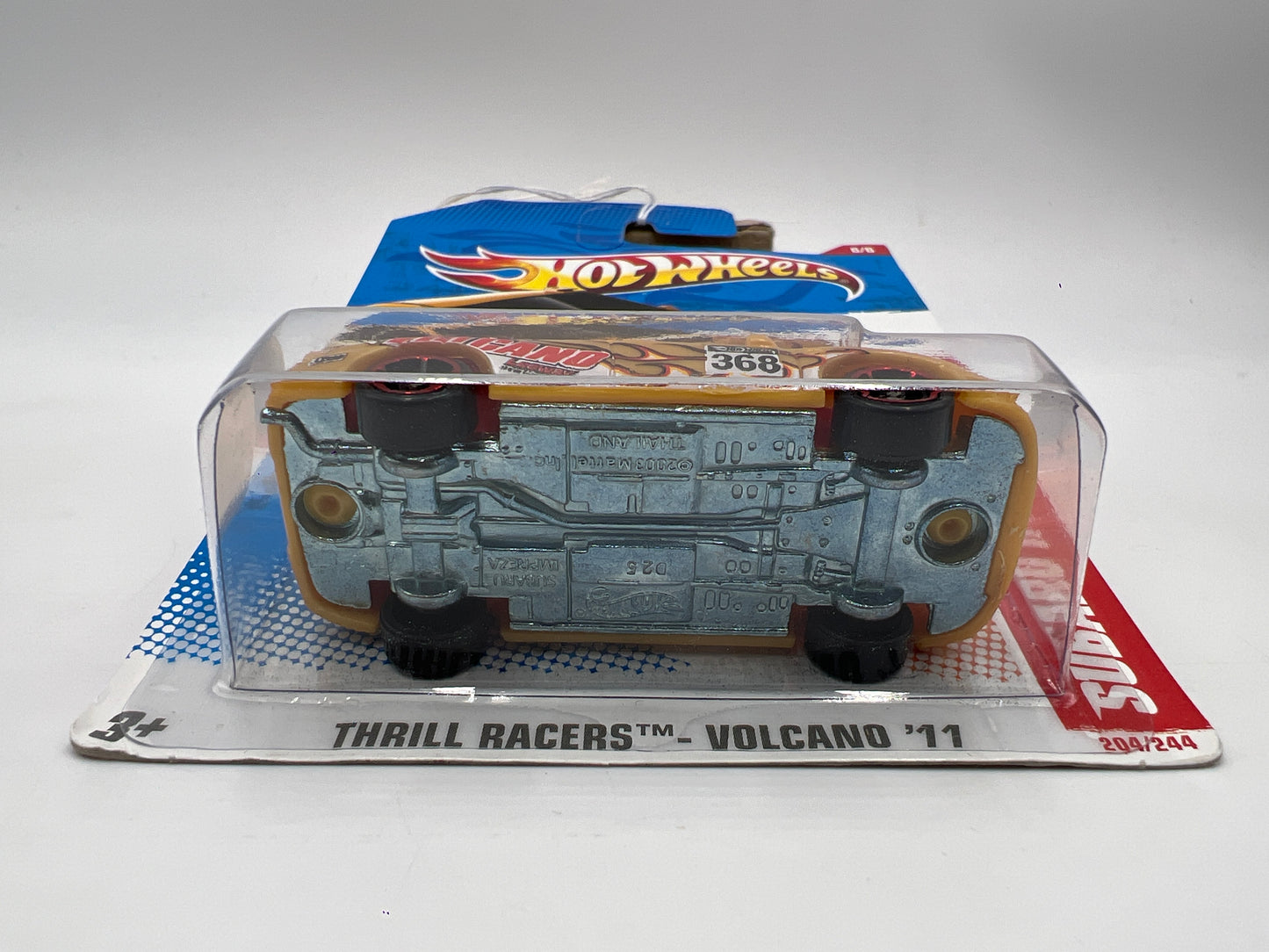 2011 Hot Wheels Thrill Racers Volcano #204 Subaru Impreza Gold