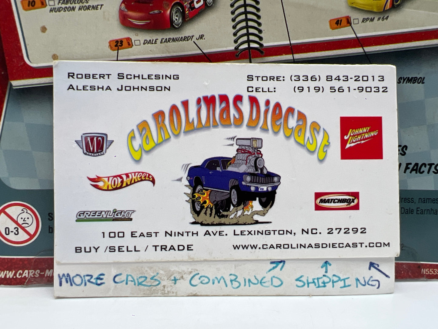 Disney Pixar The World Of Cars Race O Rama #109 Exclusive Night Vision Lightning McQueen W/Collector Guide 138C