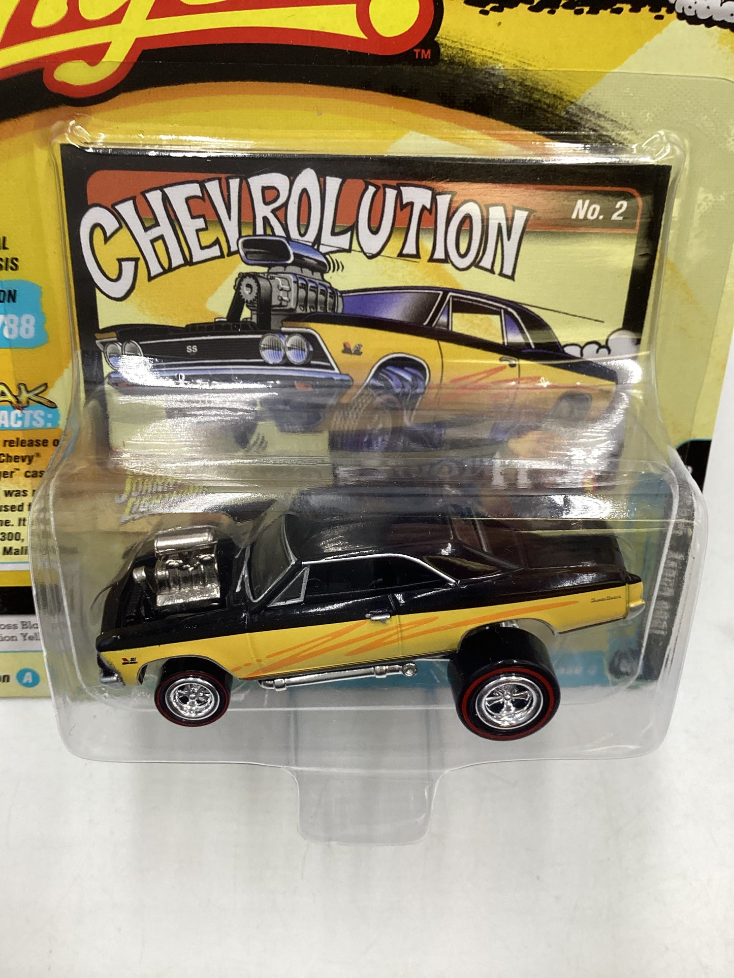 Johnny Lightning ZINGERS Series 2 1966 Chevy Chevelle Yellow/Black 186G