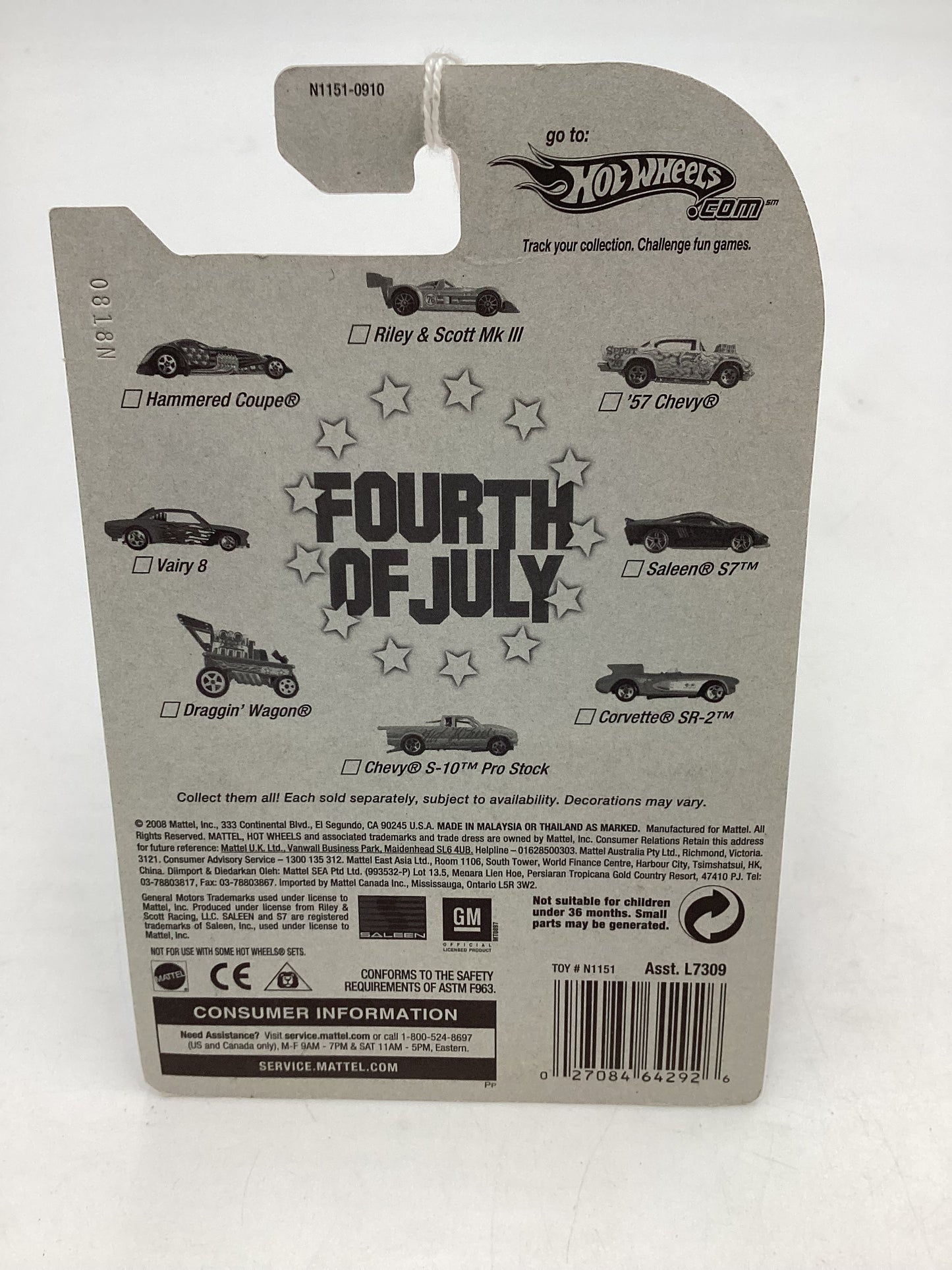 Hot wheels Fourth of July Draggin Wagon 159E