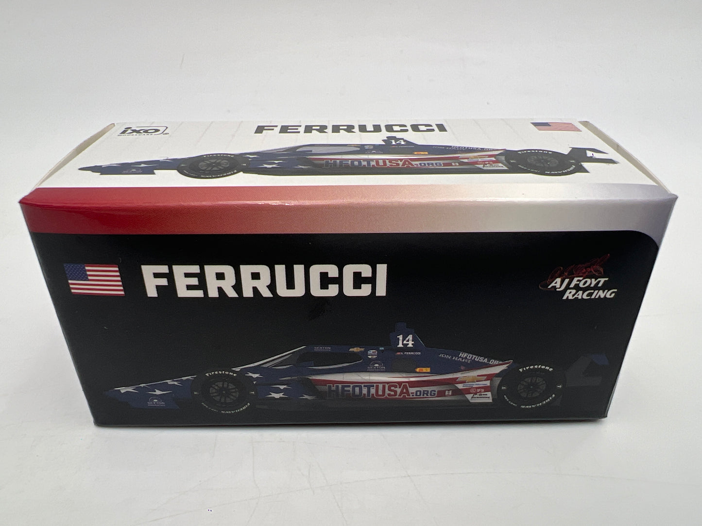 IXO Models 1/64 NTT Indycar Series Santino Ferrucci #14 HFOTUSA