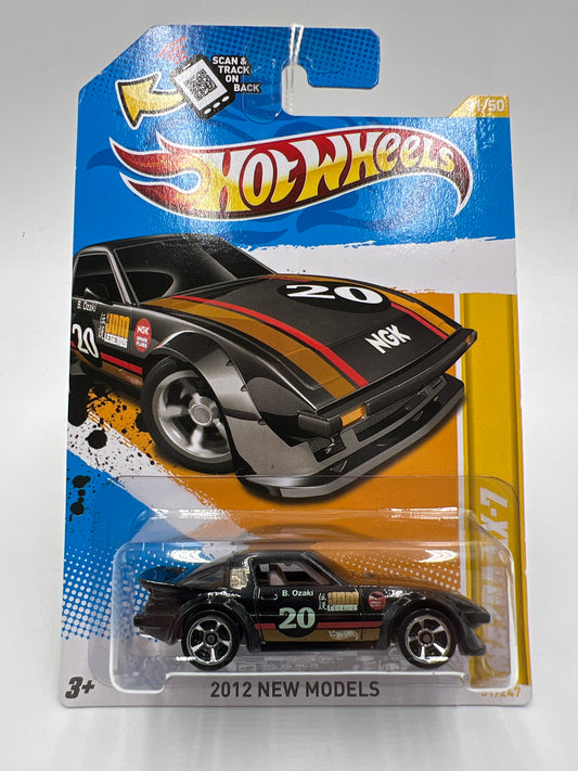 2012 Hot Wheels New Models #31 Mazda RX-7 Black 86C