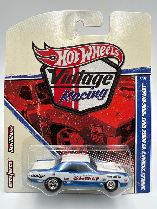 Hot Wheels Premium Vintage Racing #7 Shirley Shahans 68 Dart Drag-On Lady W/Protector
