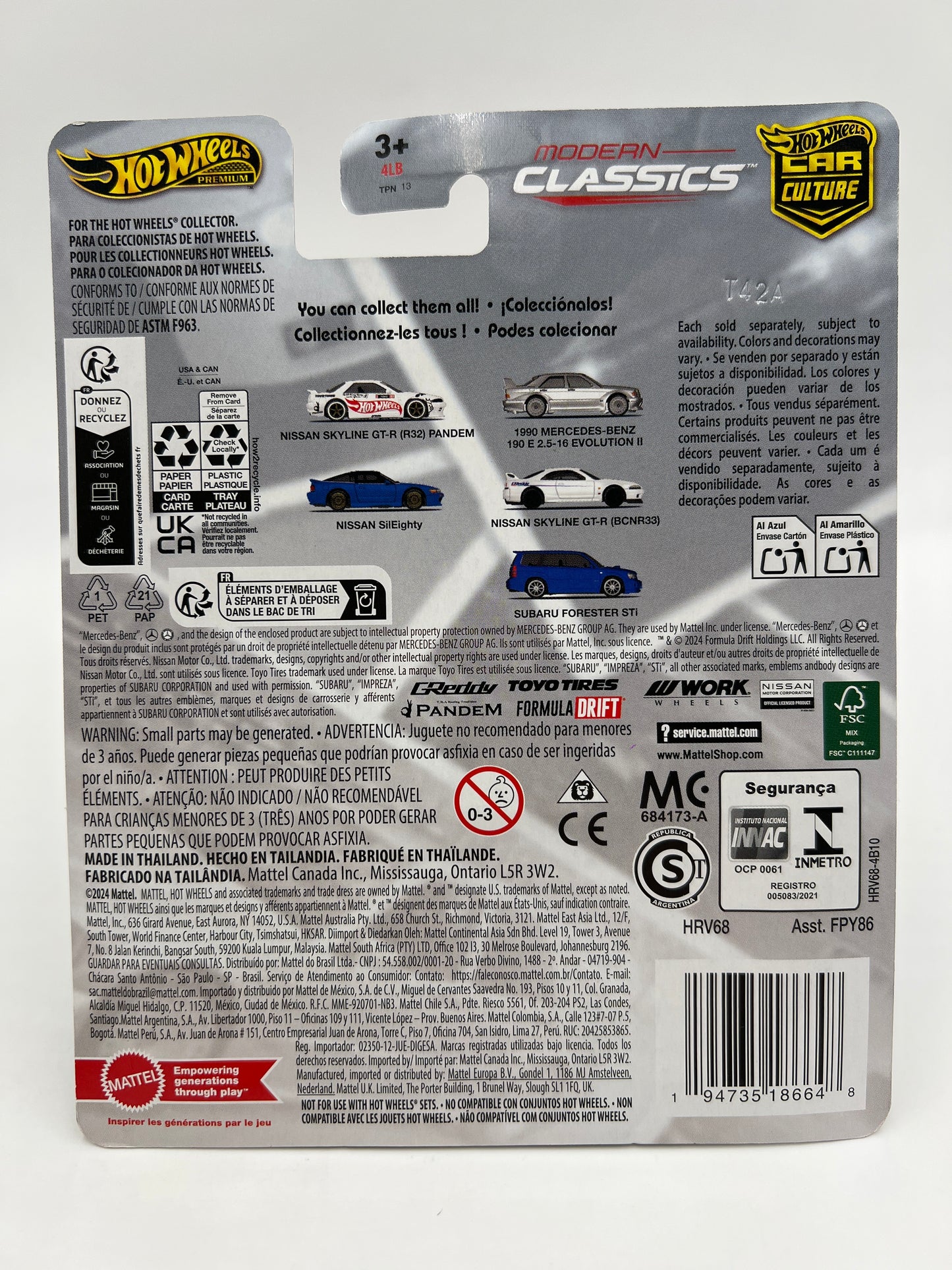 Hot Wheels Premium Modern Classics #1 Nissan Skyline GT-R R32 Pandem White 243B
