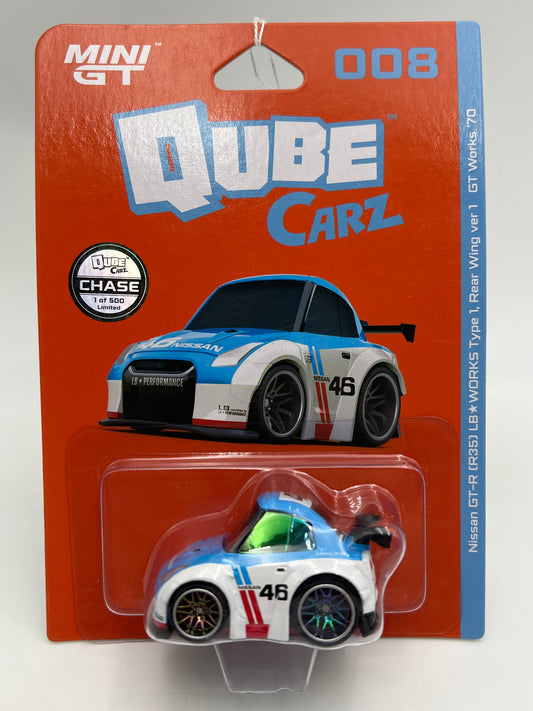 Mini GT Qube Carz Liberty Walk Series 2 #8 CHASE 1/500 Nissan GT-R R35 LB Works