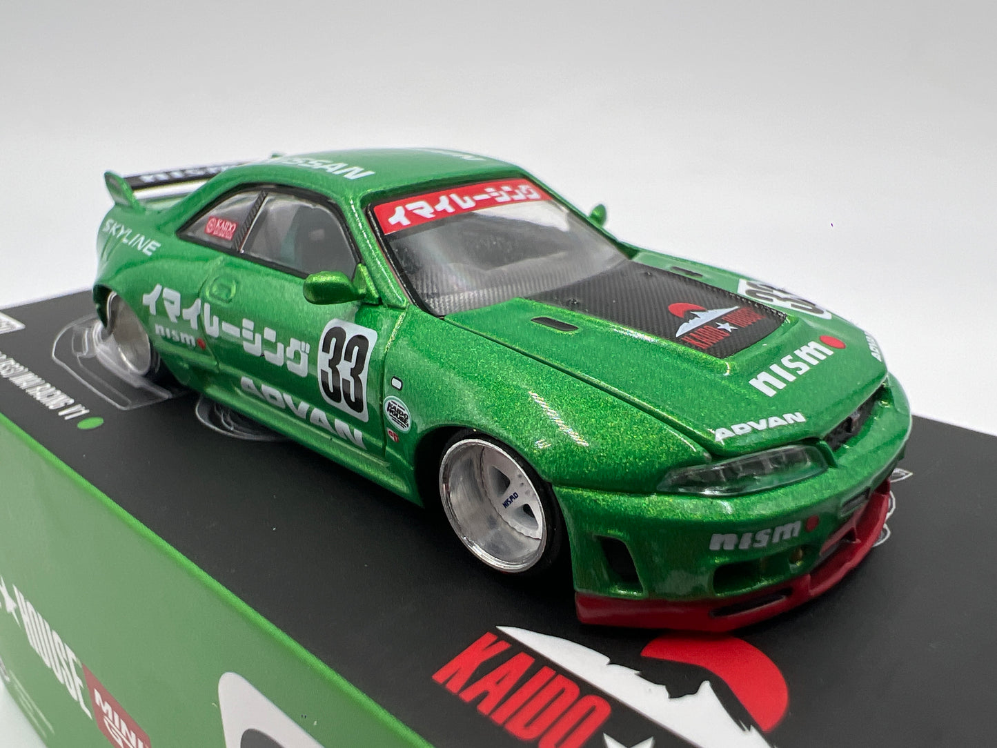 Mini GT Kaido House #150 Nissan Skyline GT-R R33 Imai Racing V1 Green