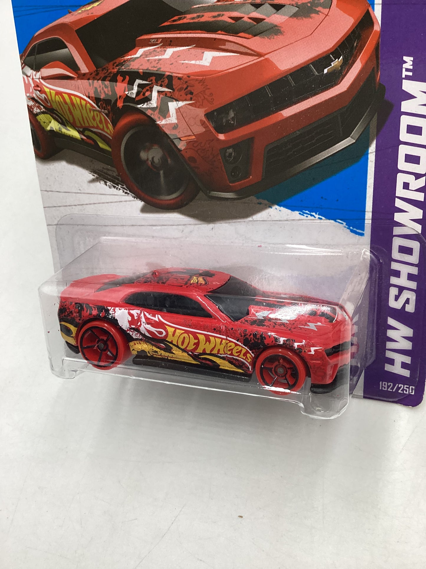 2013 Hot Wheels #192 12 Camaro ZL1 Red 3B