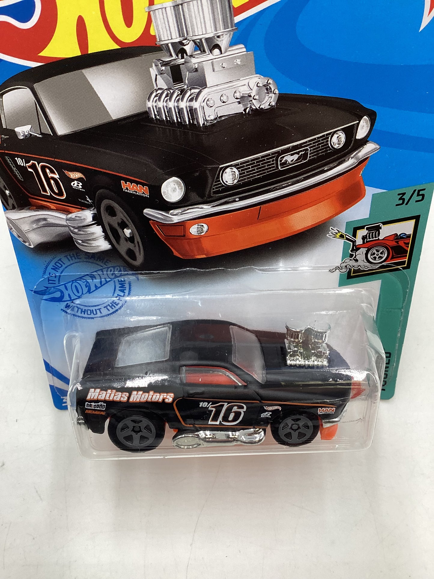 2021 Hot Wheels #40 68 Mustang Black Smoked Window 35C