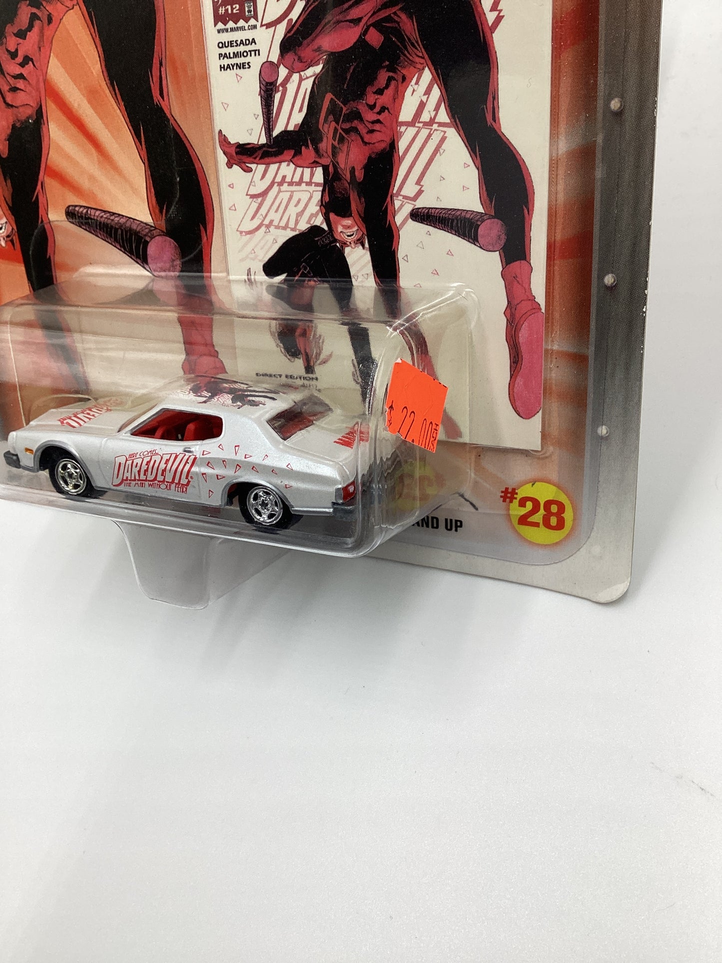 Johnny Lightning Marvel Daredevil #28 74 Ford Torino White 232A