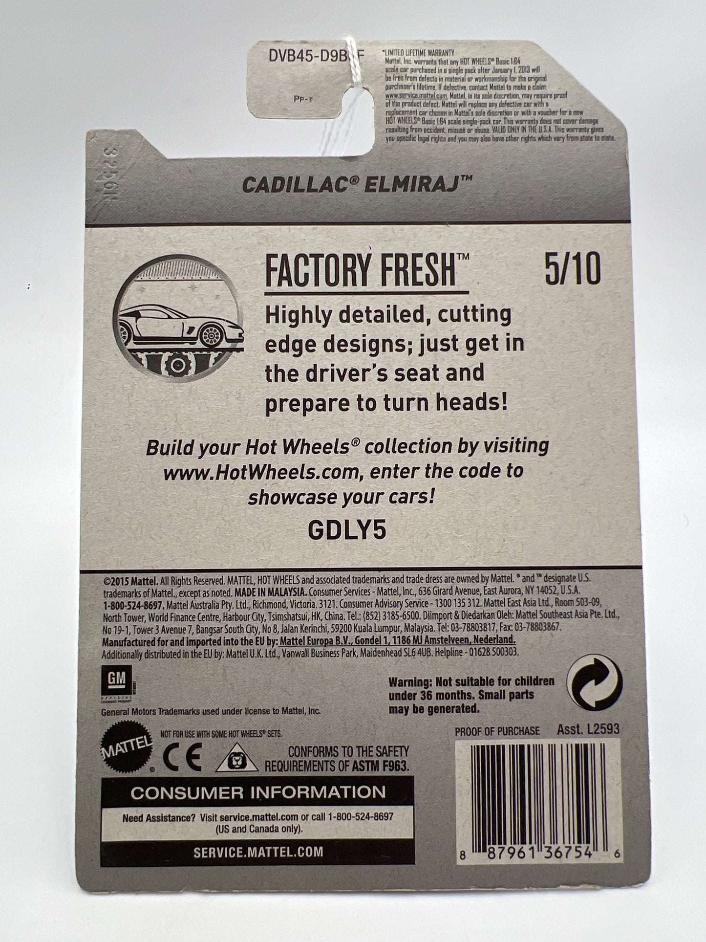 2017 Hot Wheels Factory Fresh #105 Cadillac Elmiraj Steel Blue 55A