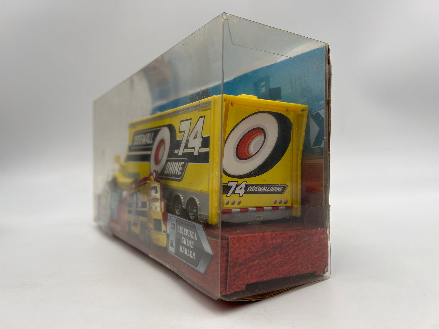 Disney Pixar Cars Hauler #13 Sidewall Shine Hauler Yellow