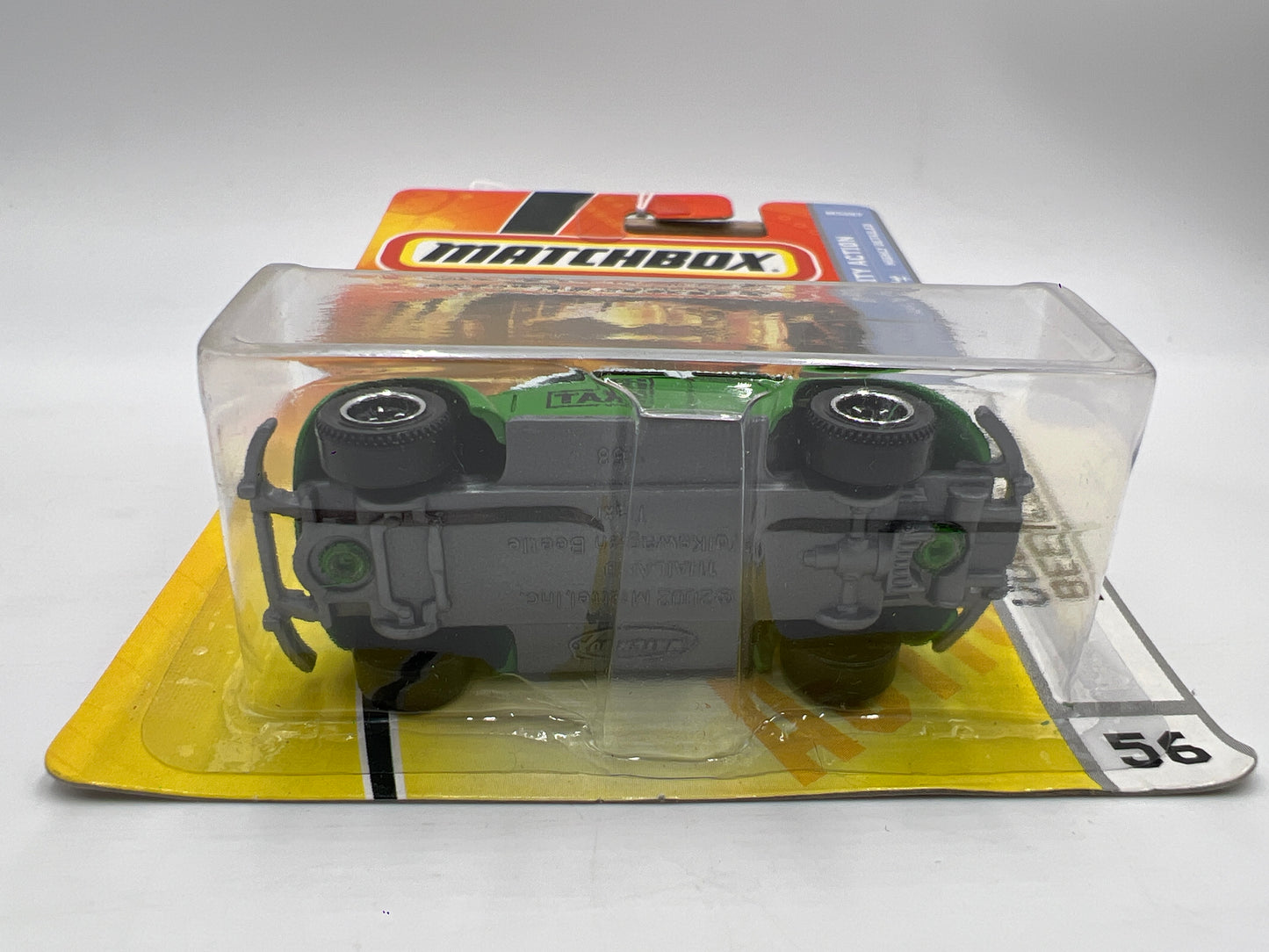 Matchbox City Action #56 Volkswagen Beetle Taxi Green 209D