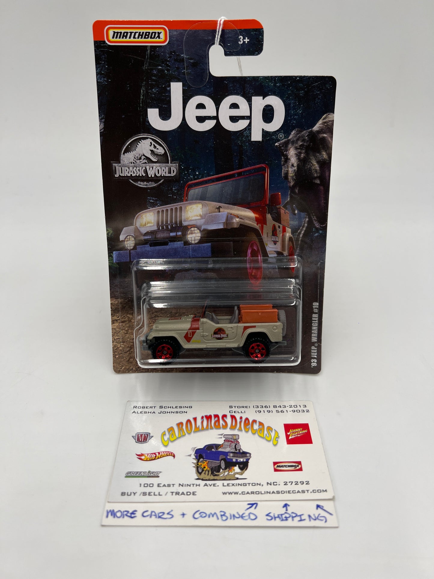 Matchbox Jeep Series 93 Jeep Wrangler #10 Jurassic World 159C