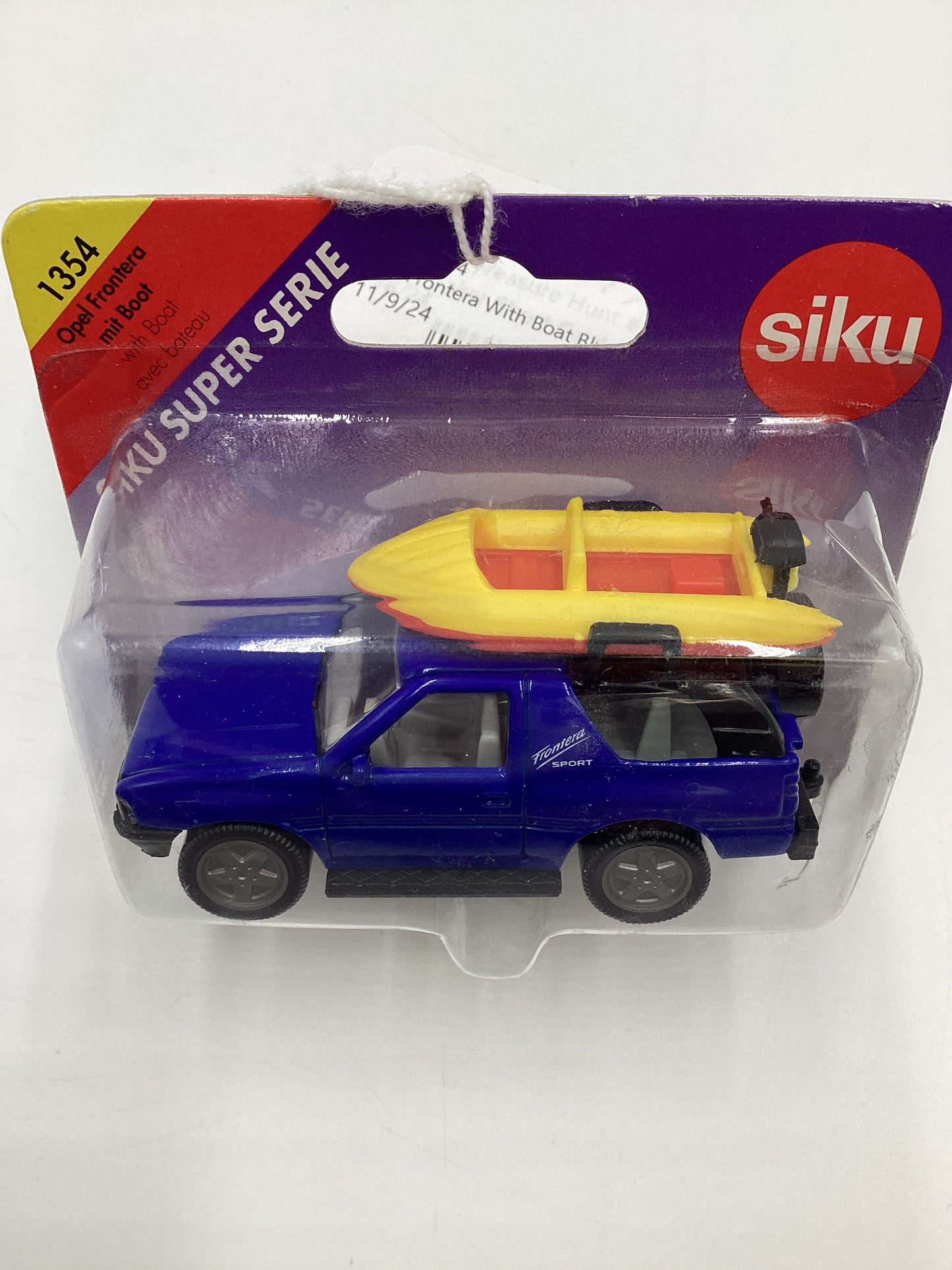 Siku #1354 Opel Frontera with Boat Blue SR
