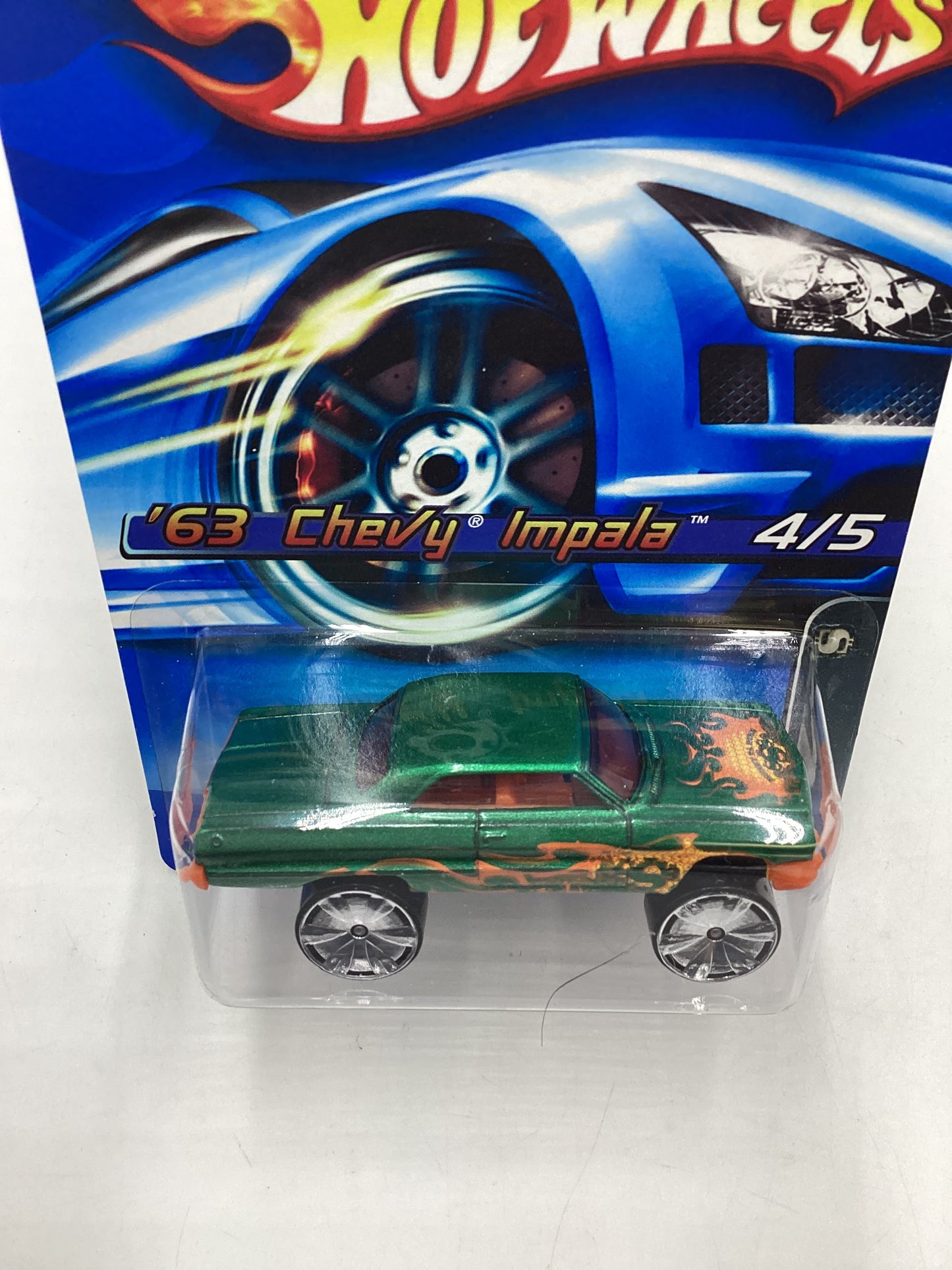 2006 Hot Wheels #104 Hi Rakers 63 Chevy Impala Green 10B