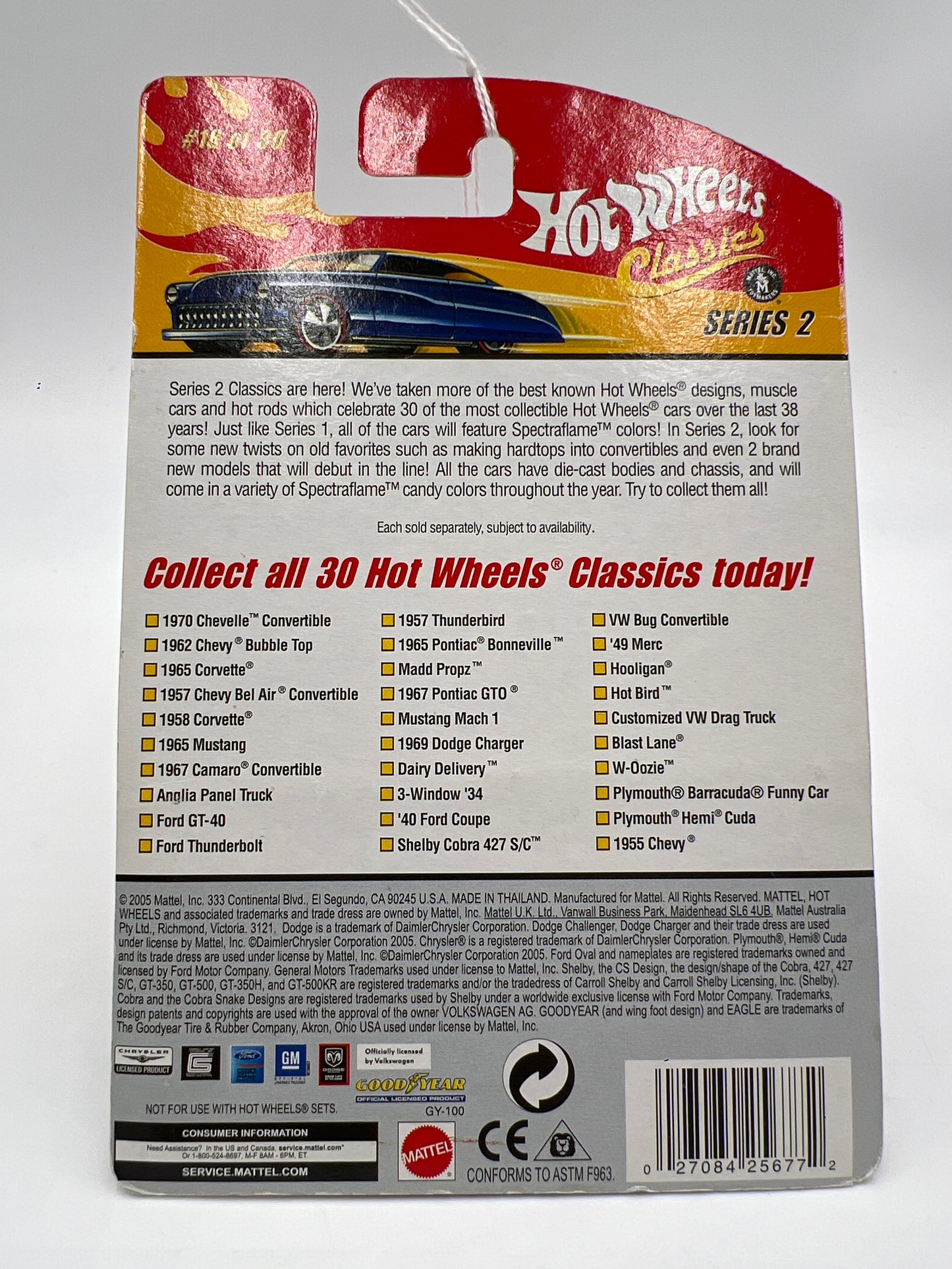 Hot Wheels Classics Series 2 #18 3-Window 34 Chrome SR