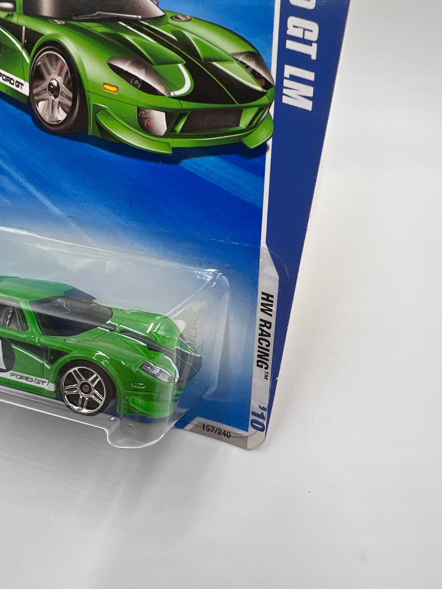 2010 Hot Wheels Racing #157 Ford GT LM Green 27C