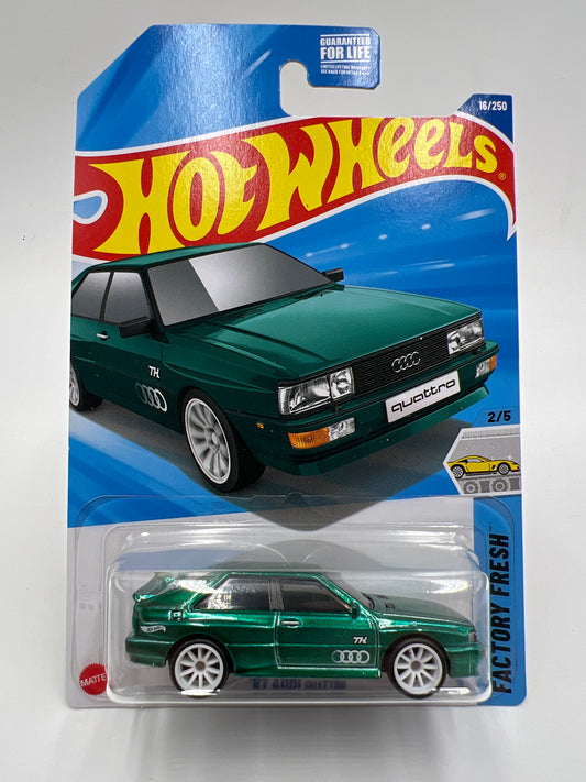 2025 Hot Wheels A Case Super Treasure Hunt #16 87 Audi Quattro Green W/Protector