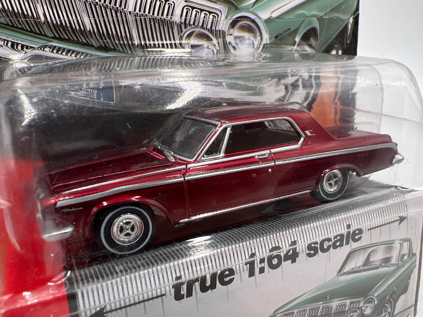 Auto World Ultra Red Chase Vintage Muscle Release 4 #1 1963 Dodge Polara Red Bad Card