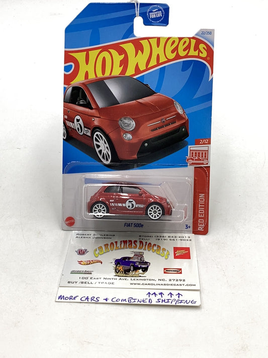 2024 Hot wheels Red edition #22 Fiat 500e 152E