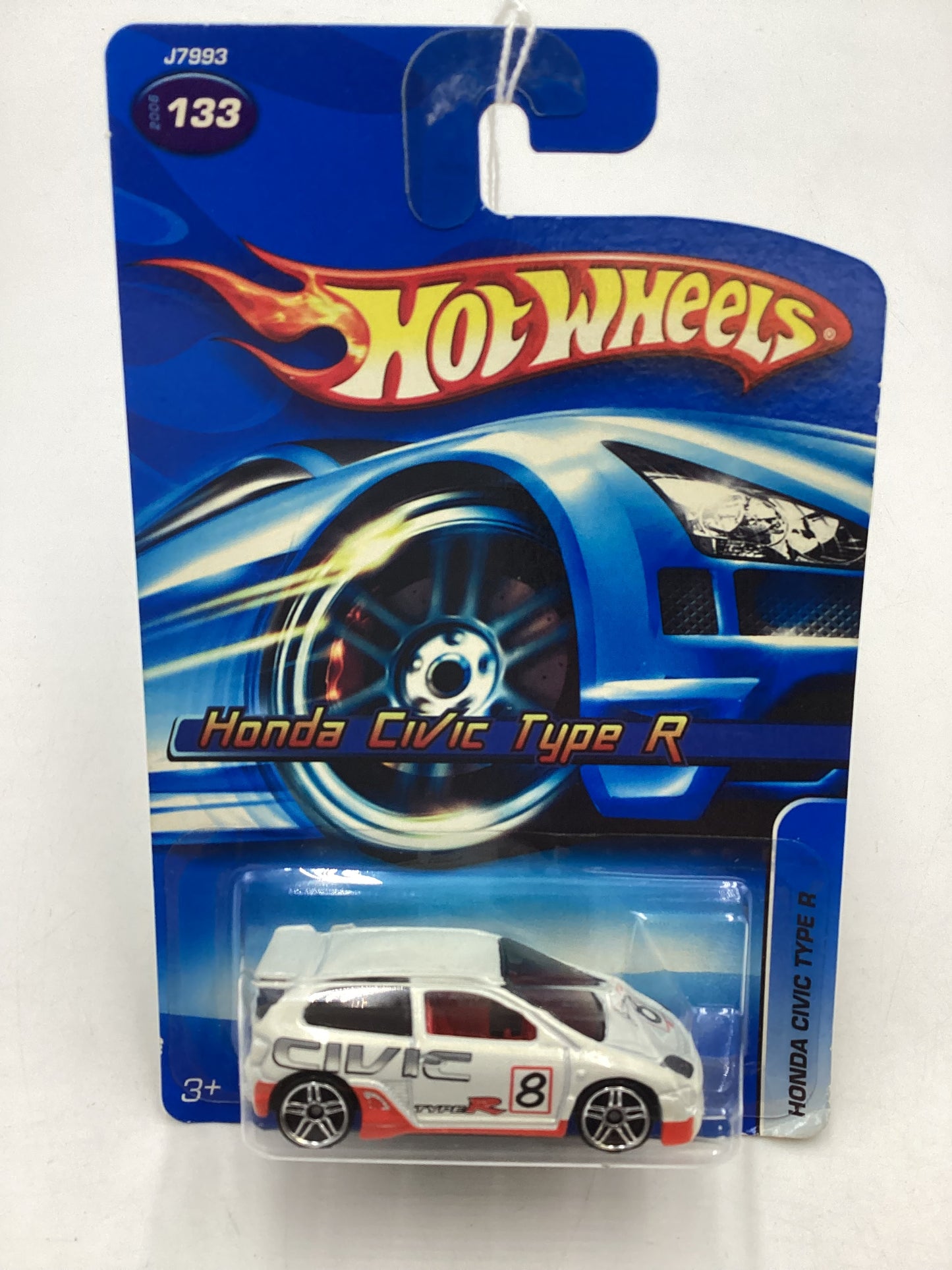 2006 Hot wheels #133 White Honda Civic Type R 78A