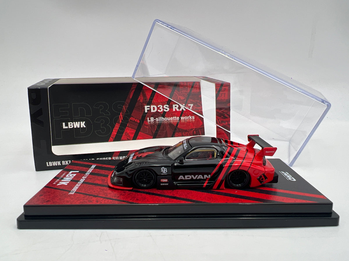 Inno64 1:64 LBWK Mazda FD3S RX-7 LB-Super Silhouette Advan Black/Red