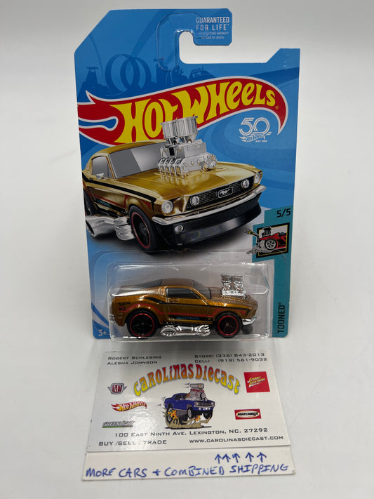 2018 Hot Wheels Super Treasure Hunt 68 Mustang Tooned W/Protector