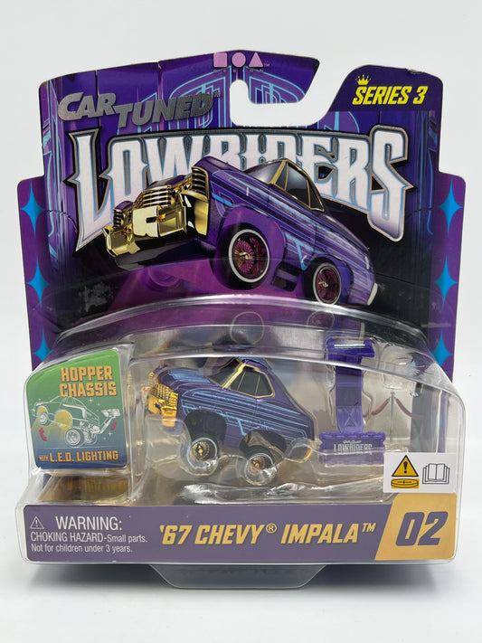 MGA Car Tuned Series 3 Show Glow Lowriders #2 67 Chevy Impala Purple