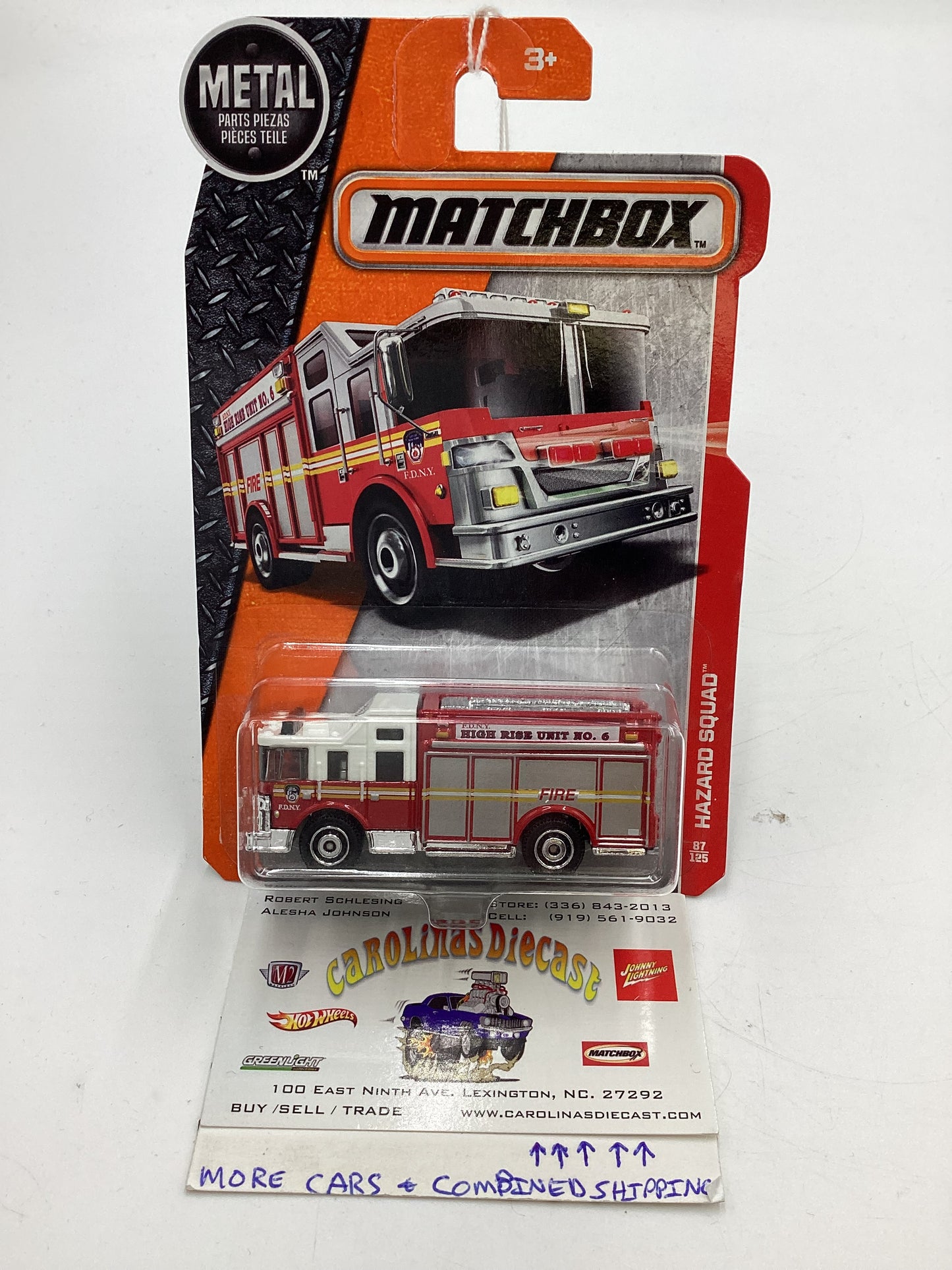 2011 Matchbox #87 MB MBX Heroic Rescue Hazard Squad FDNY High Rise Unit