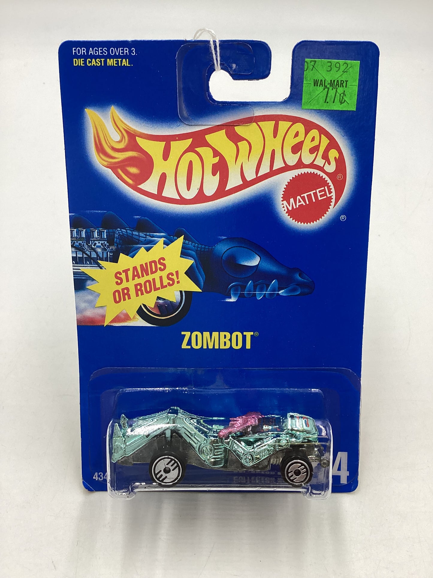 Hot Wheels Blue Card Collector No. 224 Zombot Light Blue UH Chrome Wheels 240G