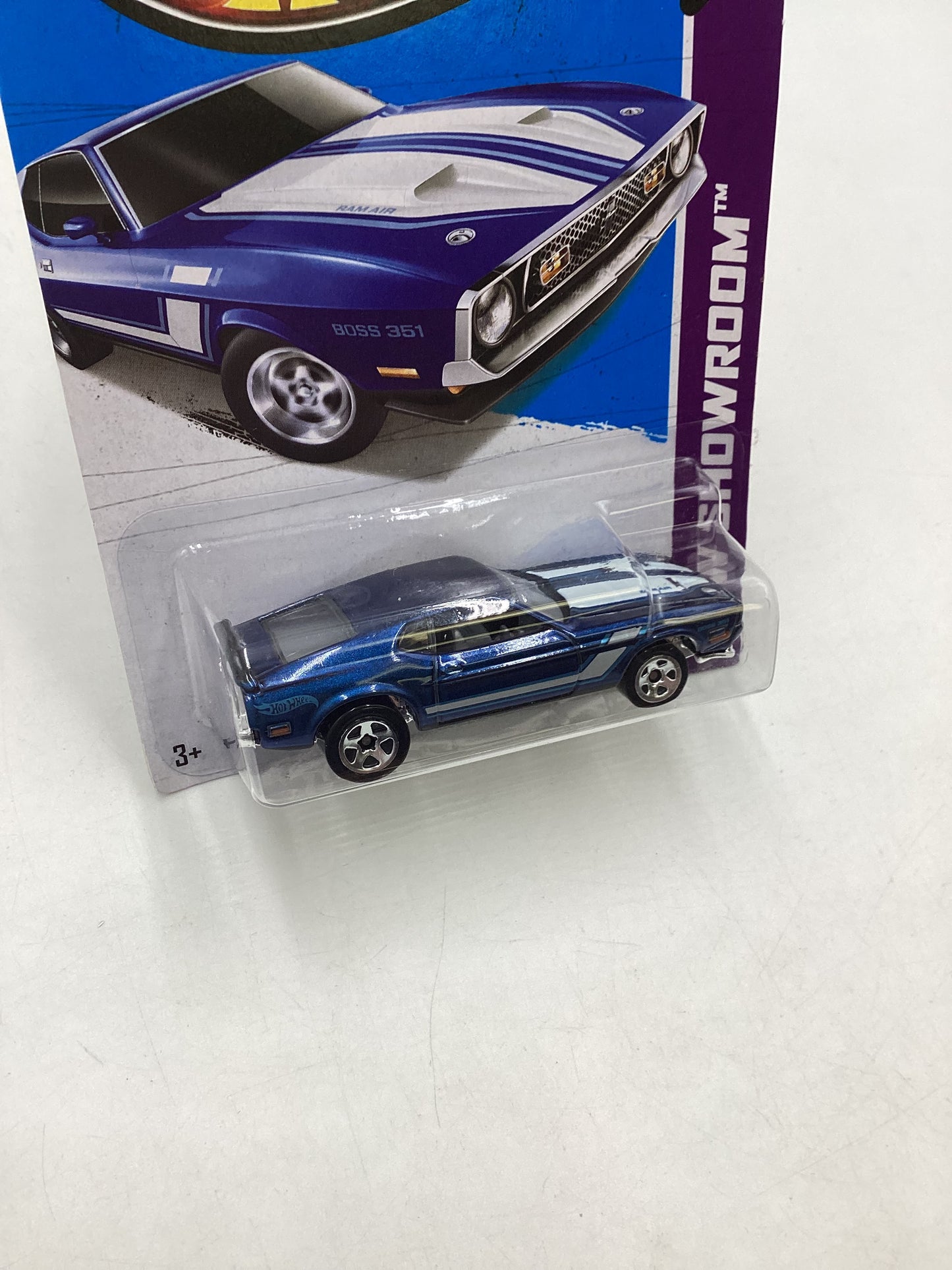 2013 Hot Wheels #224 71 Mustang Boss 351 Blue 30i