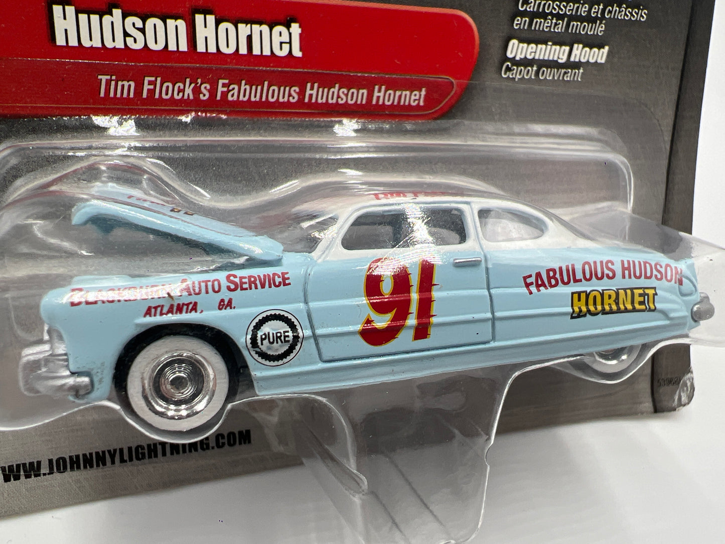 Johnny Lightning 2.0 Release #4 Tim Flocks Fabulous Hudson Hornet Light Blue