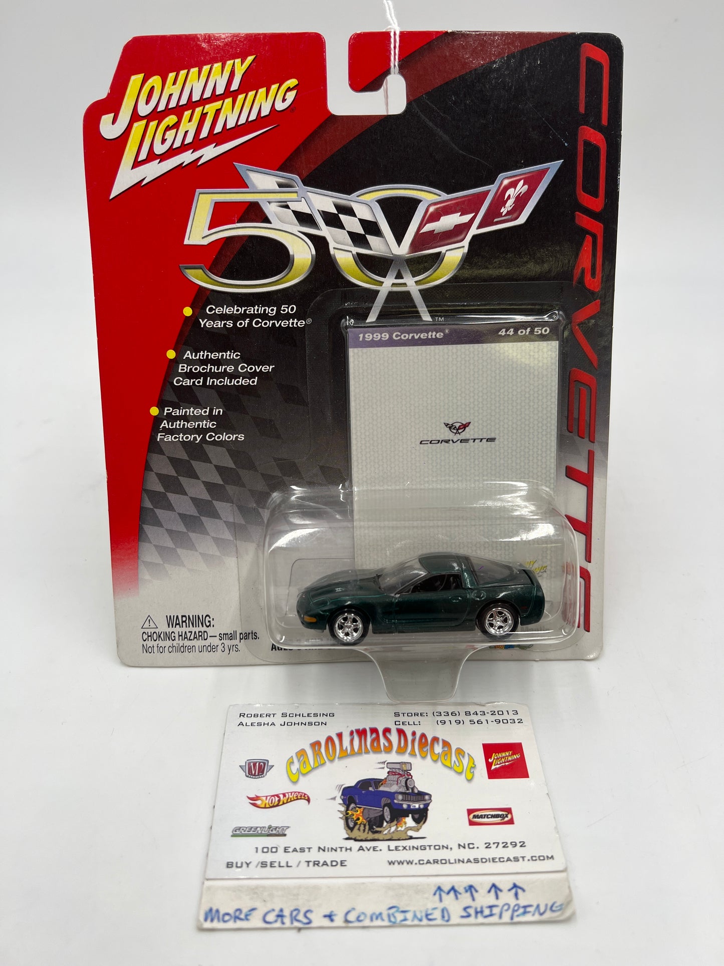 Johnny Lightning Covette 50 Years 1999 Corvette Green 218H