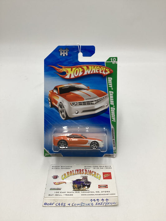 2010 Hot Wheels Treasure Hunt #054 Orange Chevy Camaro Concept 276D